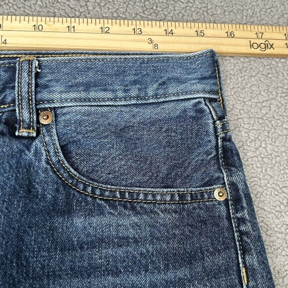 Everlane The Denim Short Womens 28 Organic Cotton Distressed Roll Cuff Blue Jean - Picture 8 of 11